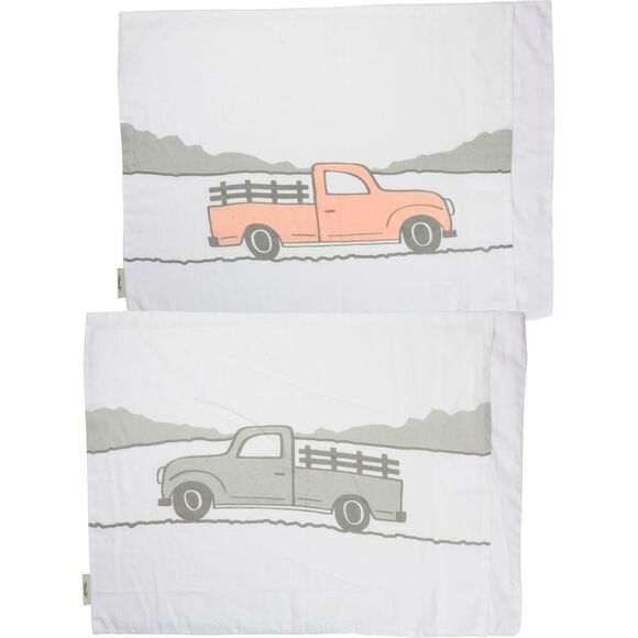 Farm Girl and Farm Guy Couple Pillow Cases Set of 2 Standard Size - Picture 2 of 7